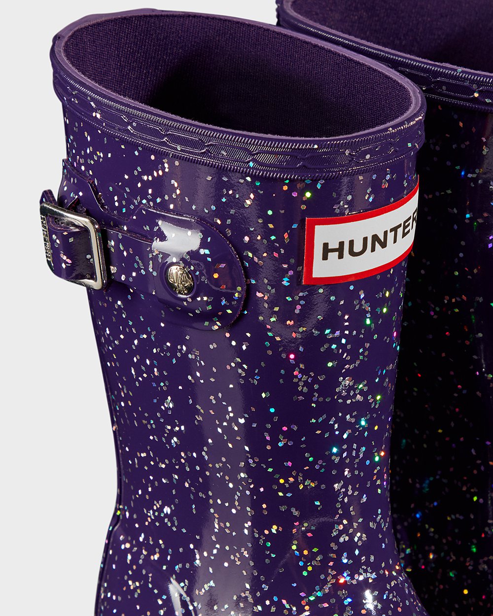 Kids Hunter Rain Boots Blue Purple - Original Little Giant Glitter - 7938250-KB